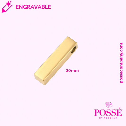 Engravable Mini 3D BAR Charm