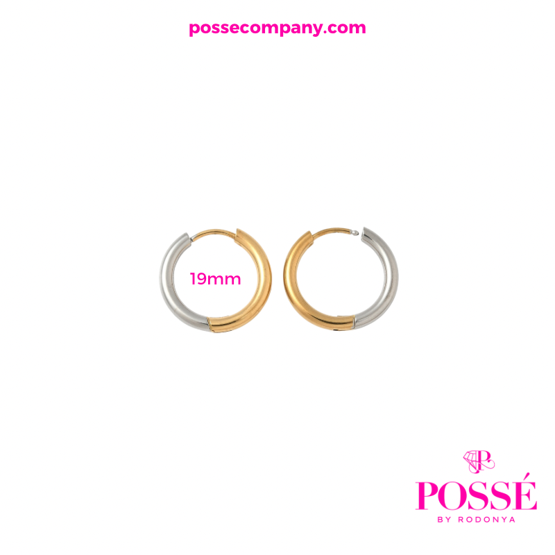 TWO TONED NINA Hoops