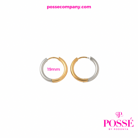 TWO TONED NINA Hoops