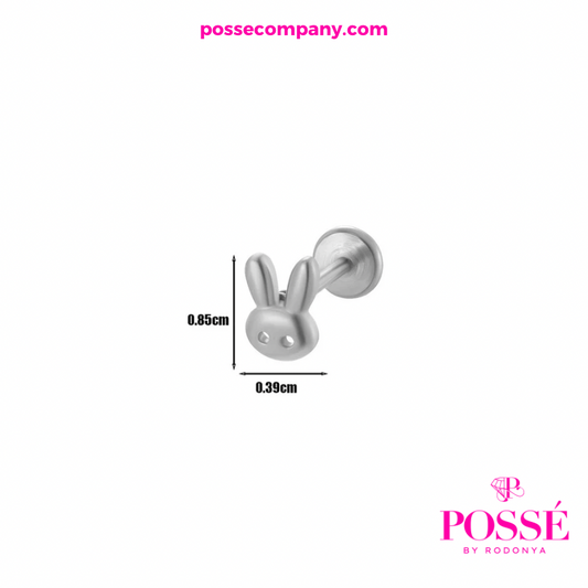 BUNNY Flatback Stud (1pc) - Silver