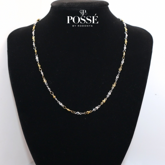TWO TONE STAPLE Necklace