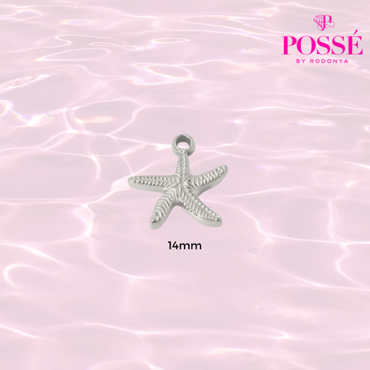 DANCING STARFISH Charm - Silver
