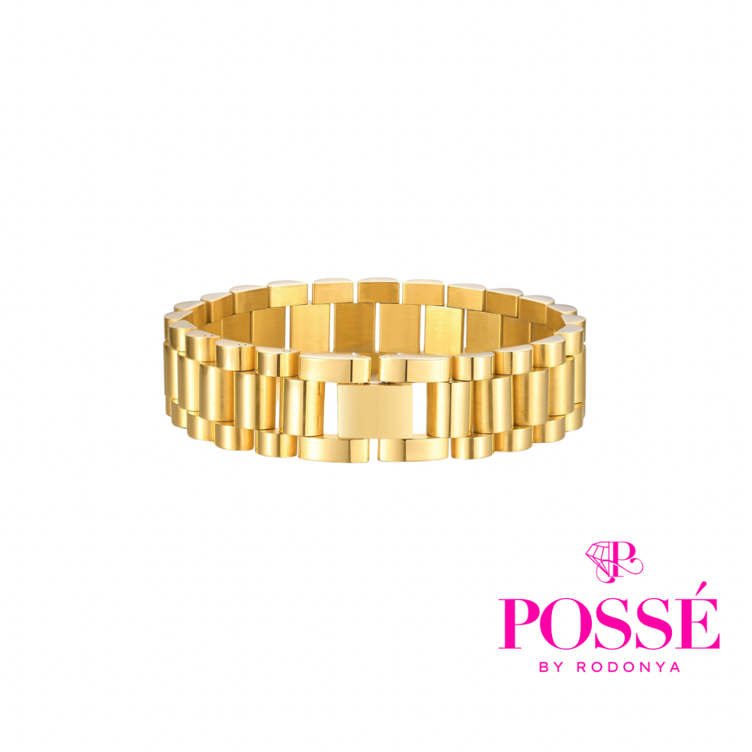 ALEX Watch Style Bracelet - Gold