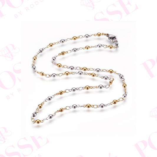 TWO TONE STAPLE Necklace