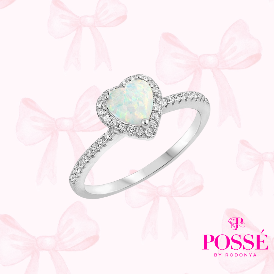 OPAL LUV Sterling Silver Ring