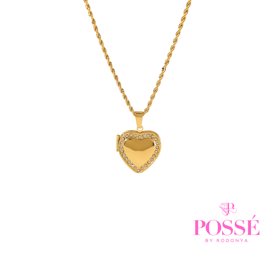 Golden Tressure Locket Necklace