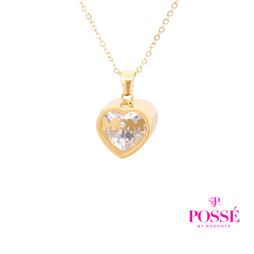 Crystal Clear MOM Necklace