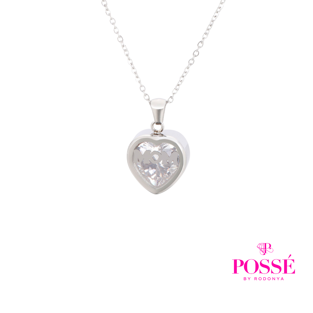 Crystal Clear MOM Necklace