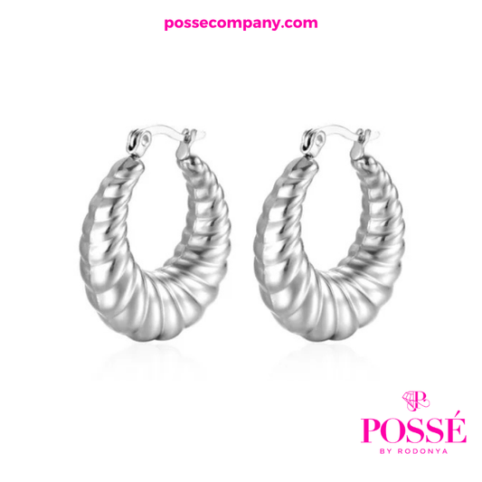 BASKET TWIST Hoops - Silver