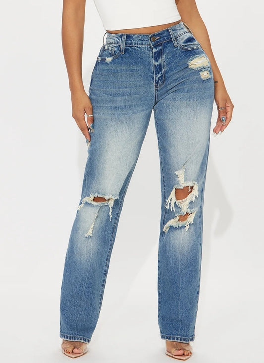 Ripped Stretched Jeans