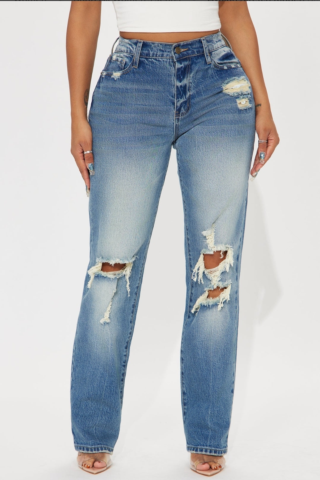 Ripped Stretched Jeans