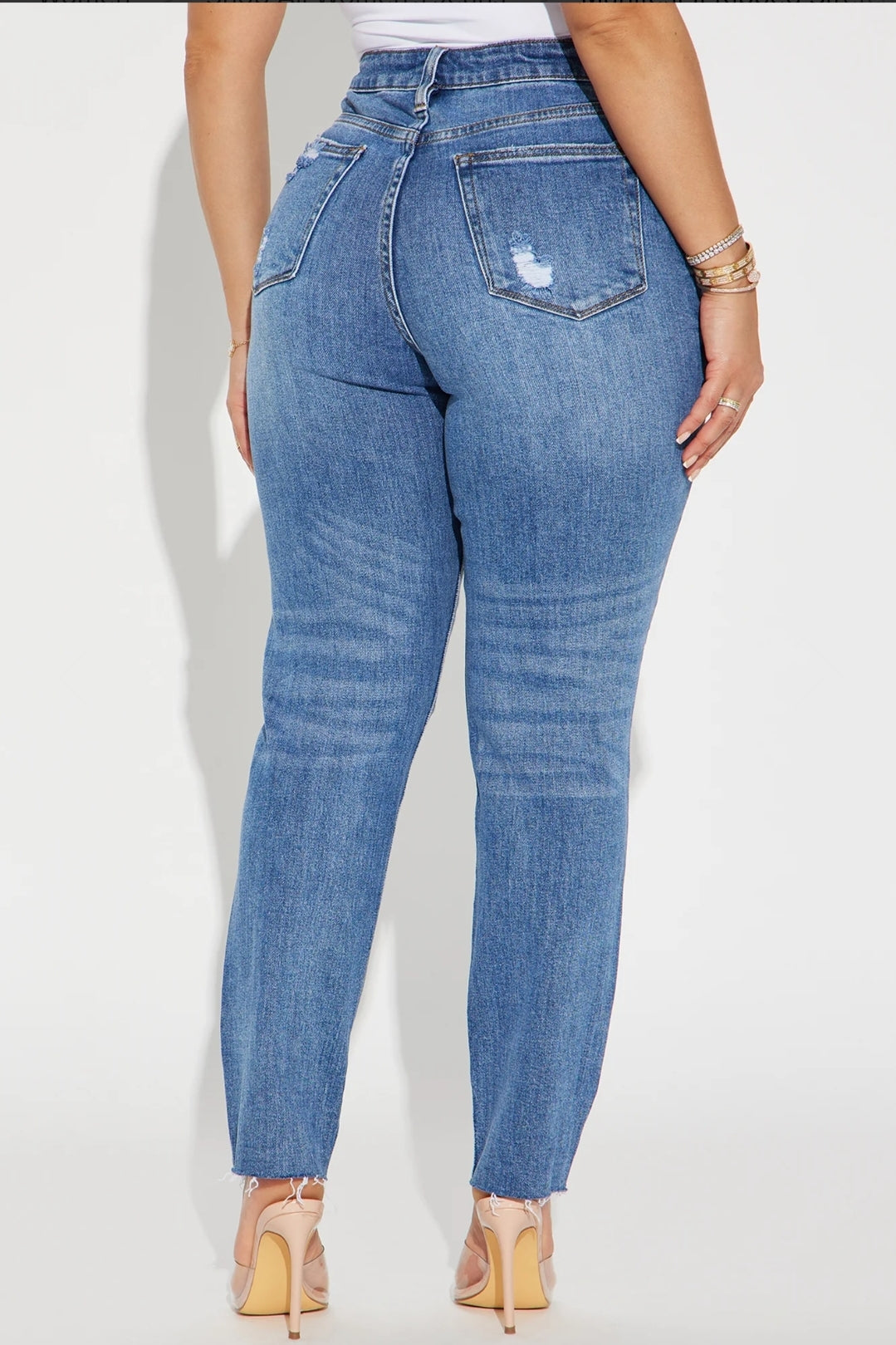 Manifest it Ripped Stretched Straight Leg Jeans
