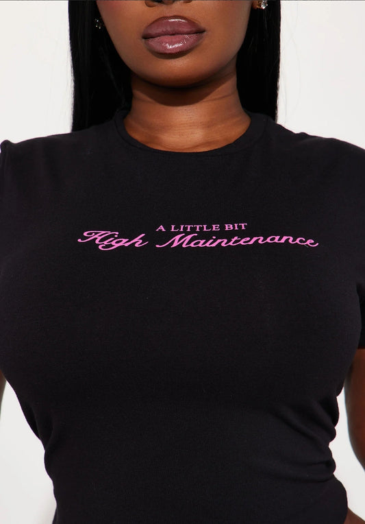 High Maintenance Top- Black