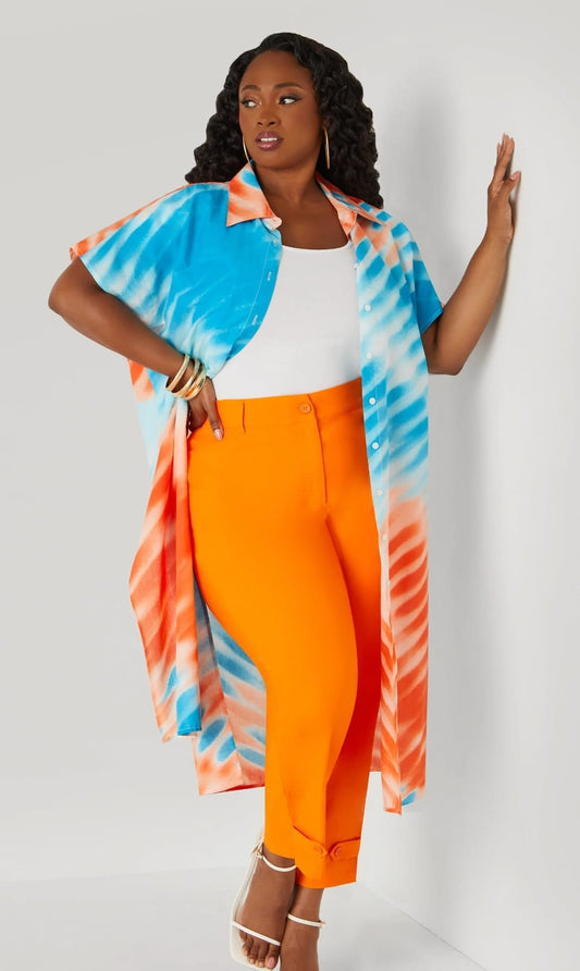 Tie Dyed Cotton Duster