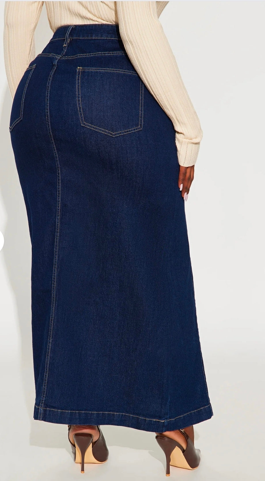 Hard to Handle Denim Maxi Skirt