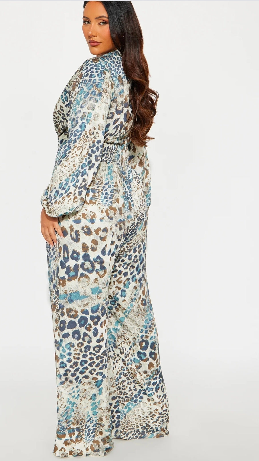 Tara Leopard Wide Leg Jumpsuit