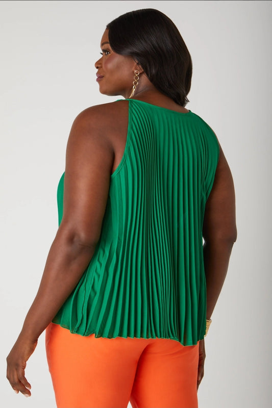 Tie Shoulder Swing Top - green