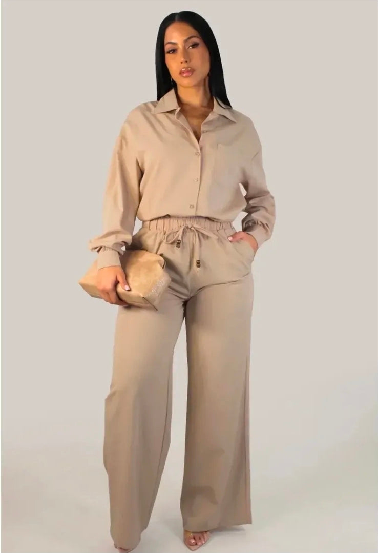 Lauren Pant Set- Cream
