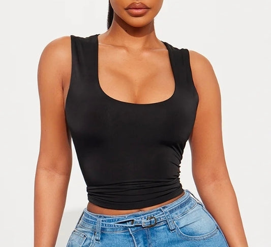 Venus Double Lined Tank- Black